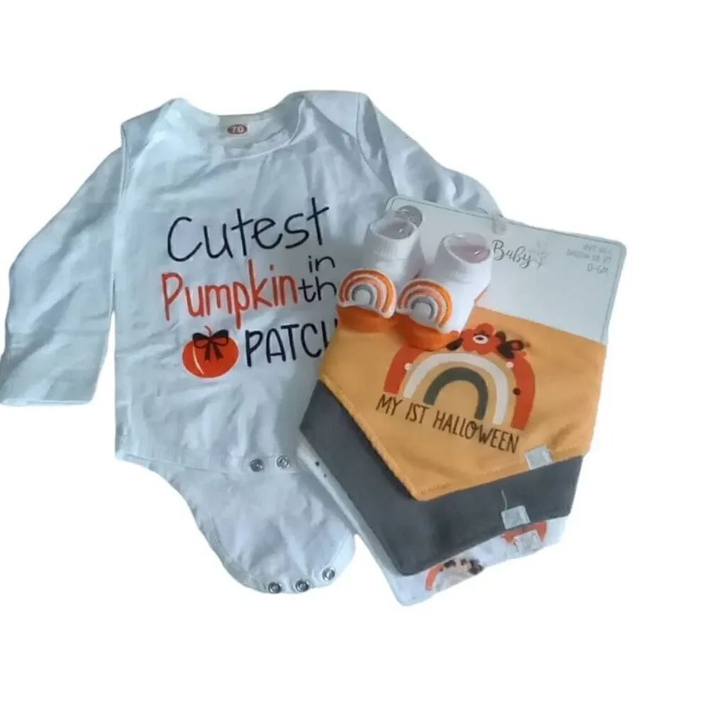 Halloween baby bundle, onesies,bibs & shoes